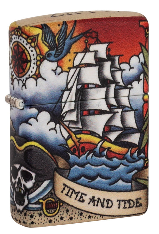 Zippo 540 Color Nautical Tattoo Design Pocket Lighter