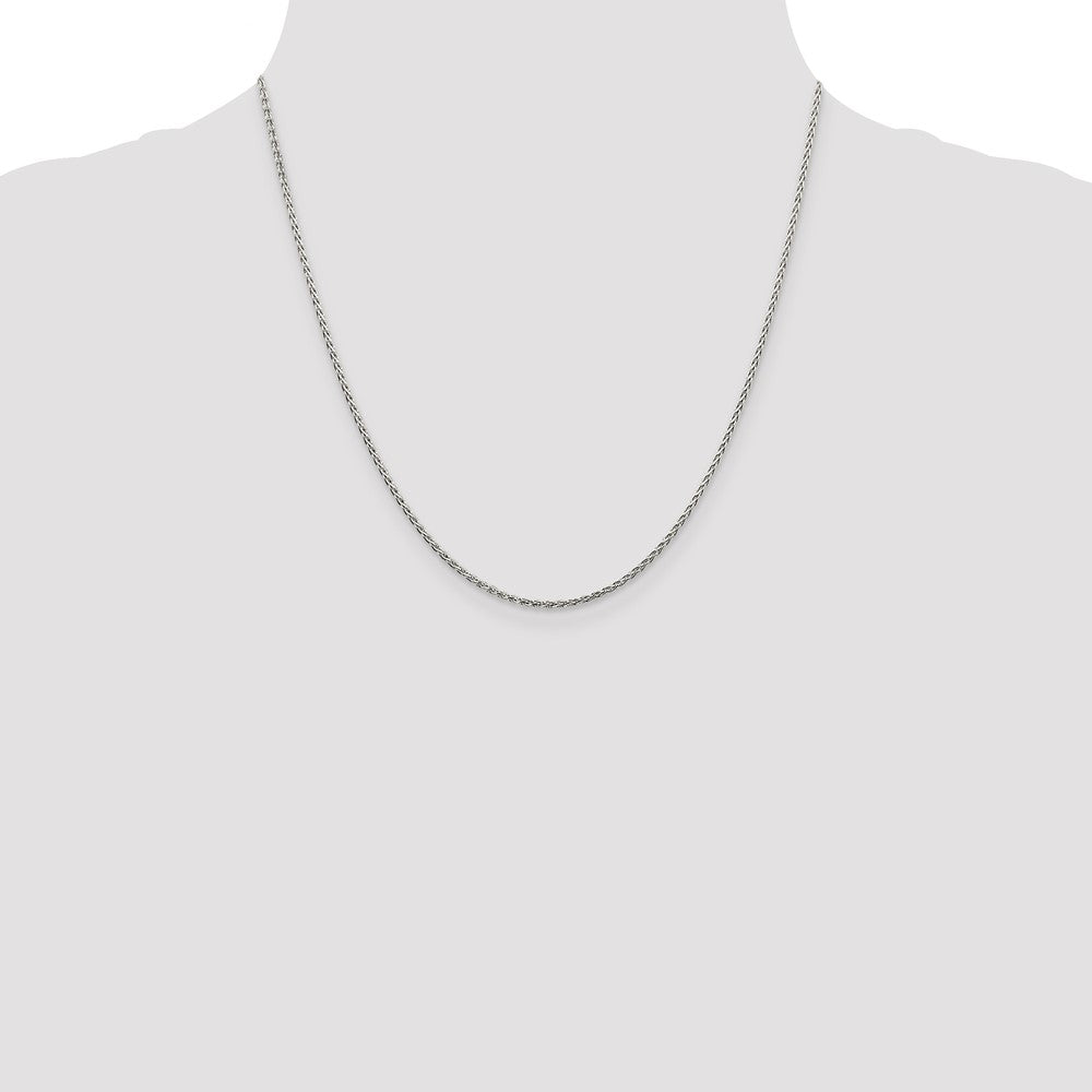 Sterling Silver 1.5mm Diamond-cut Spiga Chain 20 Inches