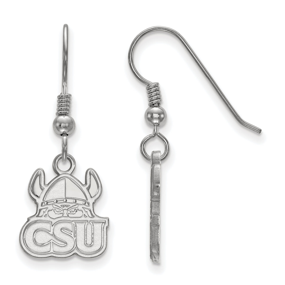 Sterling Silver Official Licensed Collegiate Cleveland State University (CSU) Small Dangle Earrings