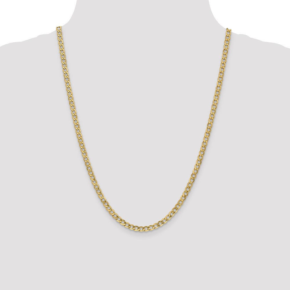 10K 4.3mm Semi-Solid Curb Chain