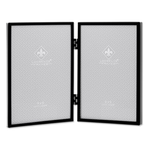 4x6 Hinged Double Simply Black Picture Frame