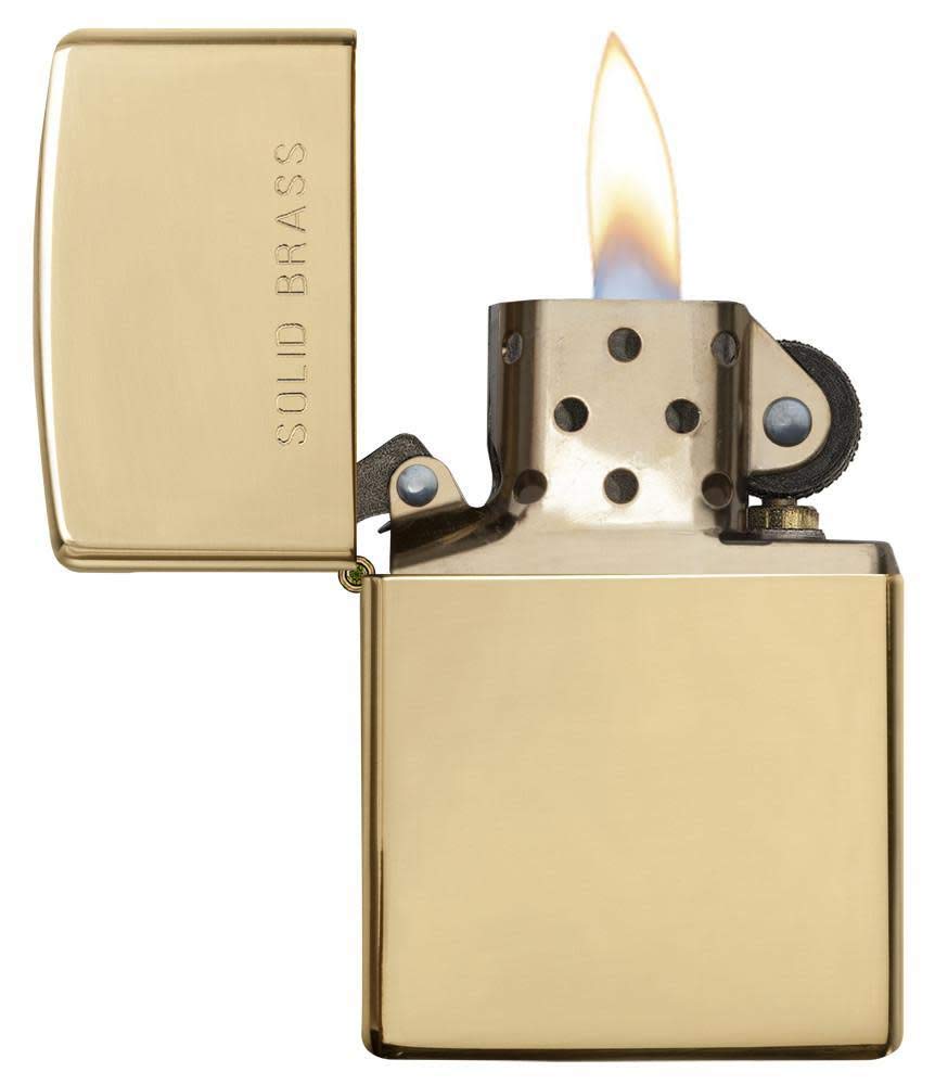 Zippo Brushed Solid Brass Pocket Lighter