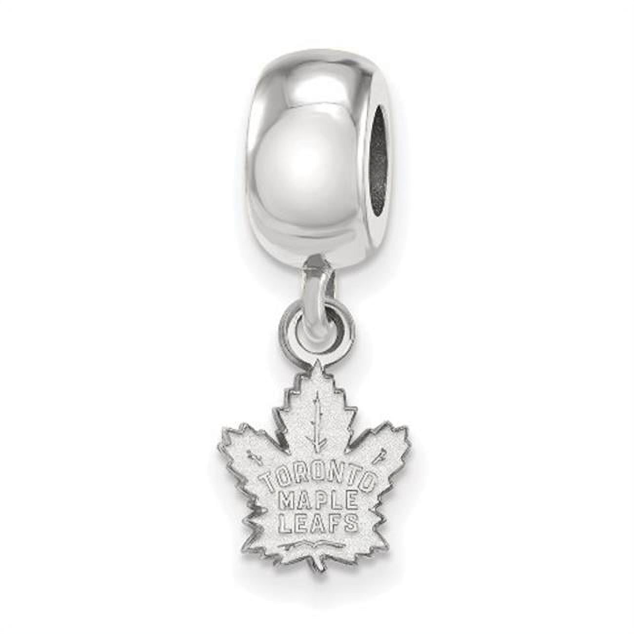LogoArt SS017MLE Sterling Silver NHL Toronto Maple Leafs Dangle Bead Charm, Extra Small