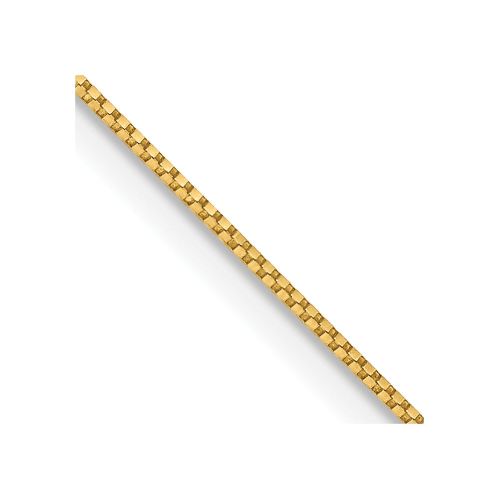 14K 26 inch .7mm Box with Spring Ring Clasp Chain