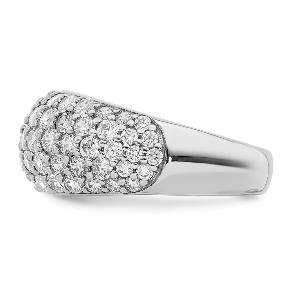 Sterling Silver Rhodium Plated CZ Ring