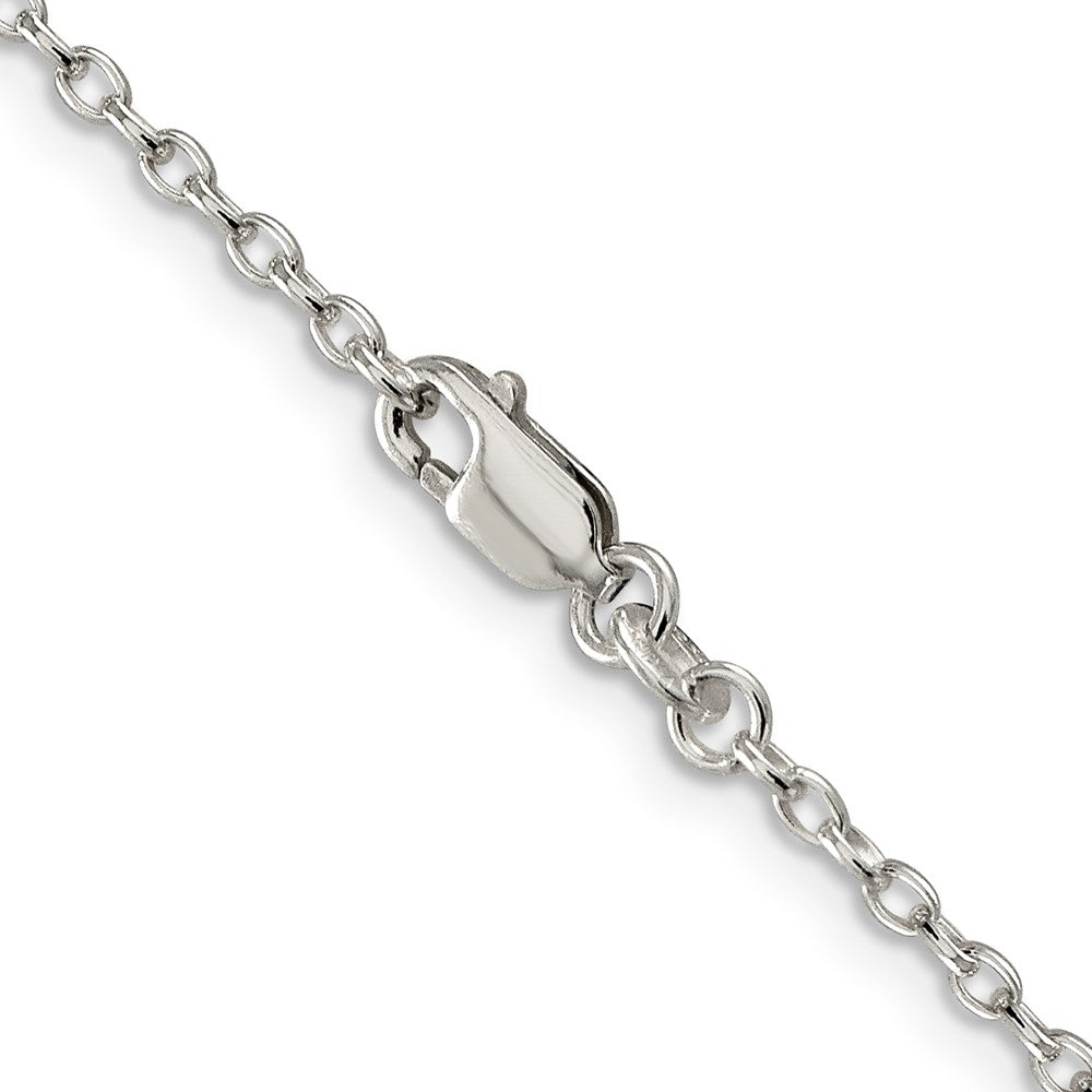 Sterling Silver 2.25mm Oval Cable Chain 22 Inches