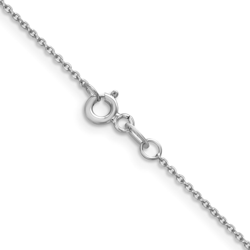14K White Gold 1.05mm D/C Cable Chain