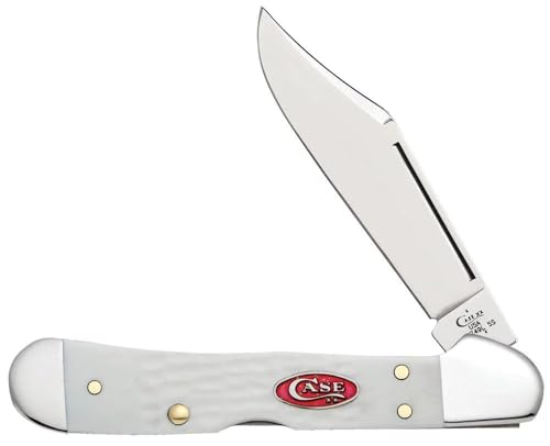 Case XX Knives Jigged White Delrin Mini Copperlock Pocket Knife