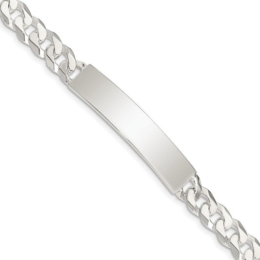 Sterling Silver Curb Link ID Bracelet 7.5 inches