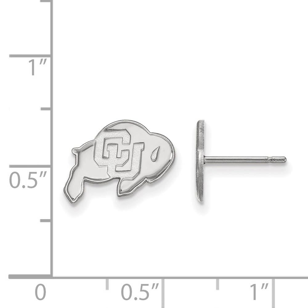 LogoArt Sterling Silver University Of Colorado Xs Post Earrings