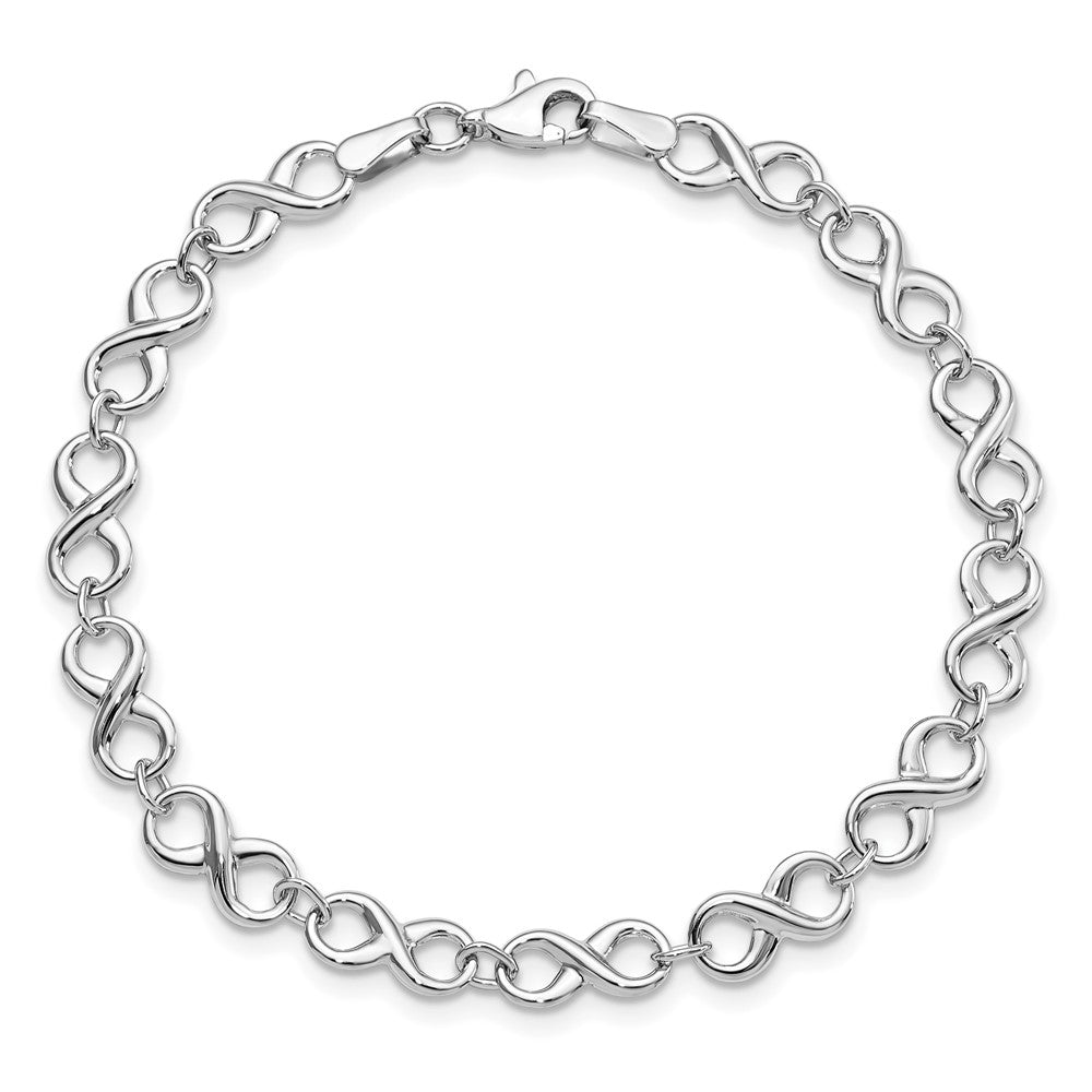 14K White Gold Polished Bracelet 7  inches