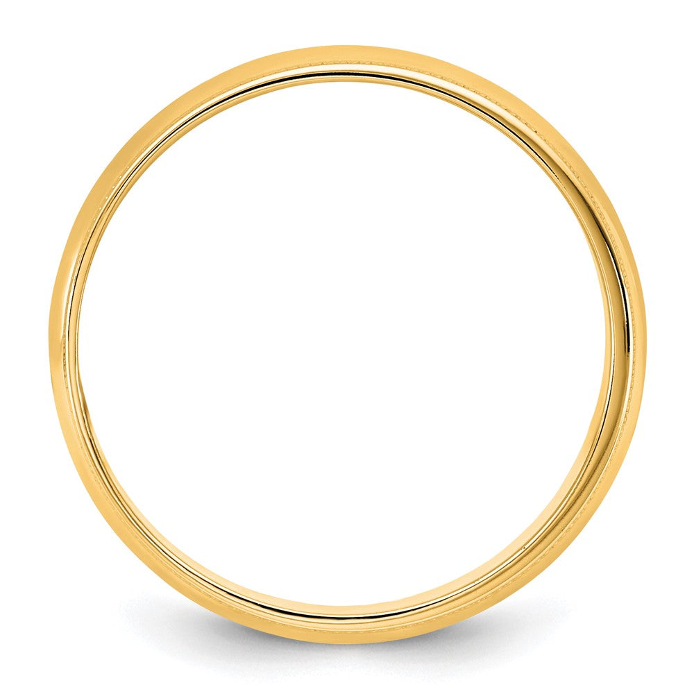 14KY 5.5mm LTW Milgrain Half Round Band Size 6