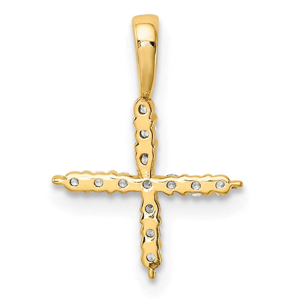 14k 1/8 carat Lab Grown Diamond VS/SI+ G+ Letter X Initial Pendant