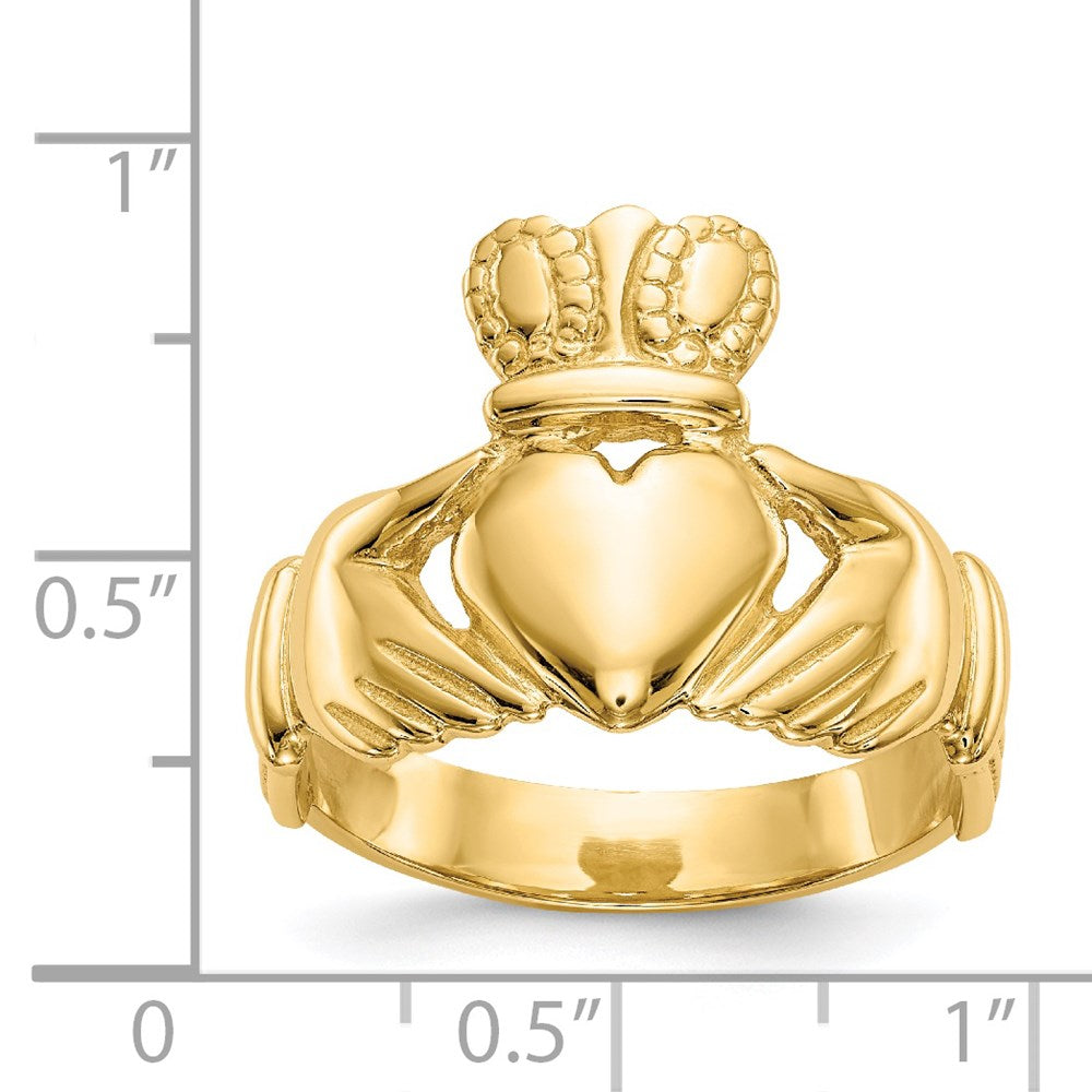 14k Men's Claddagh Ring Size 10