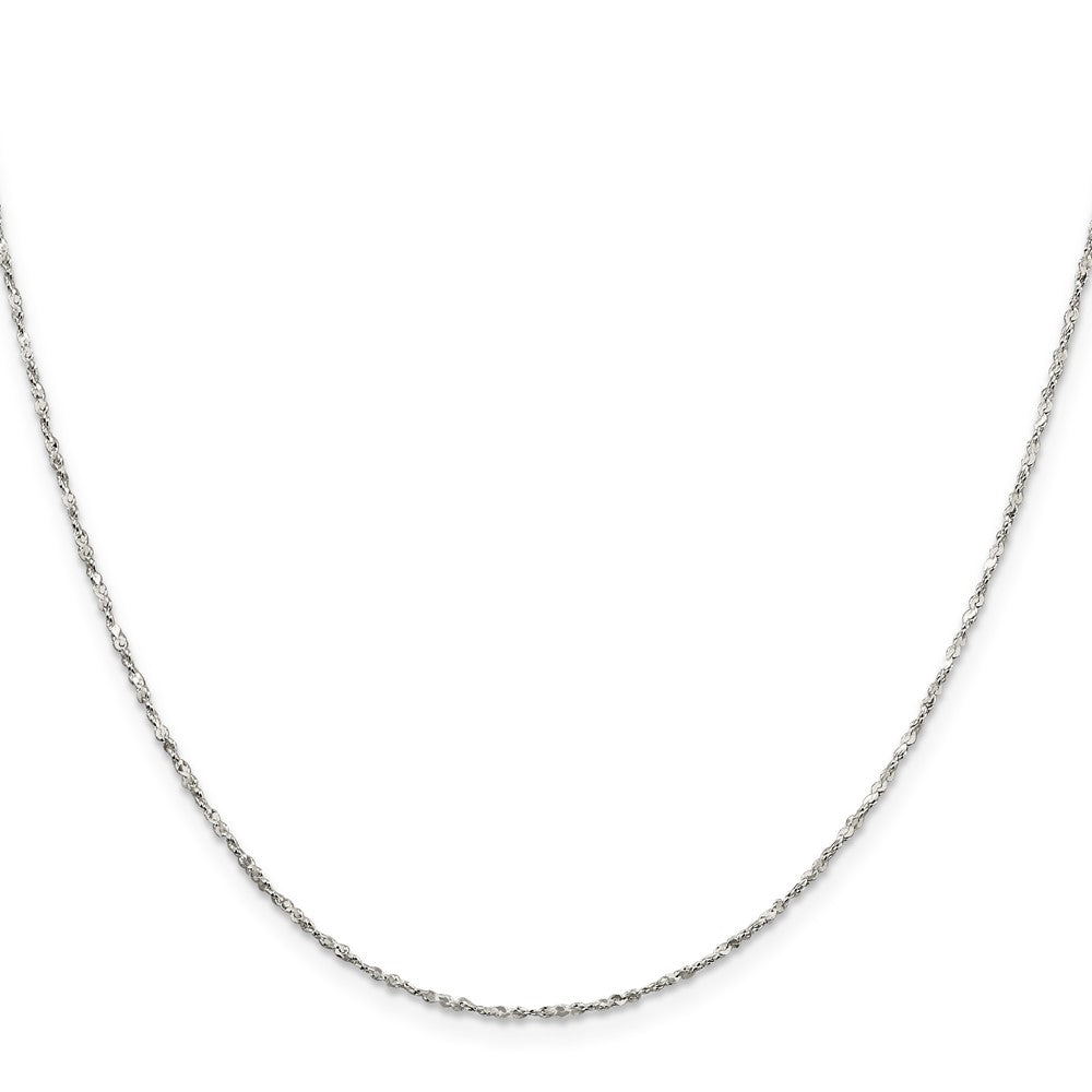 Sterling Silver 1.4mm Twisted Serpentine Chain 16 Inches