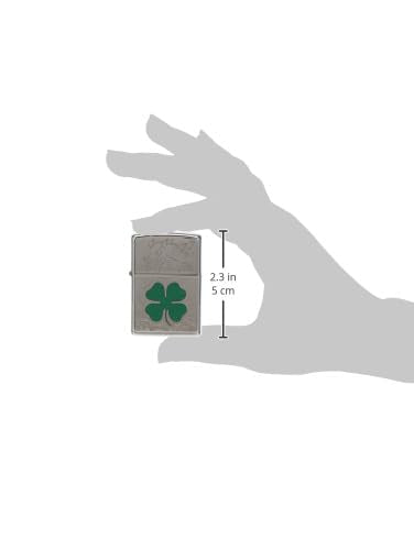 Zippo Clover Design High Polish Chrome Pocket Lighter