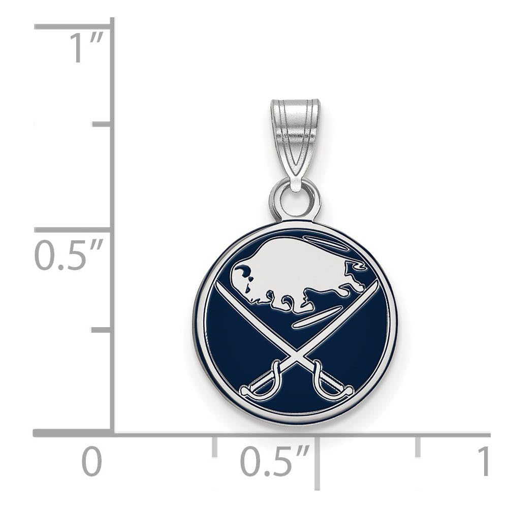 Women's Buffalo Sabres Sterling Silver Small Enamel Pendant