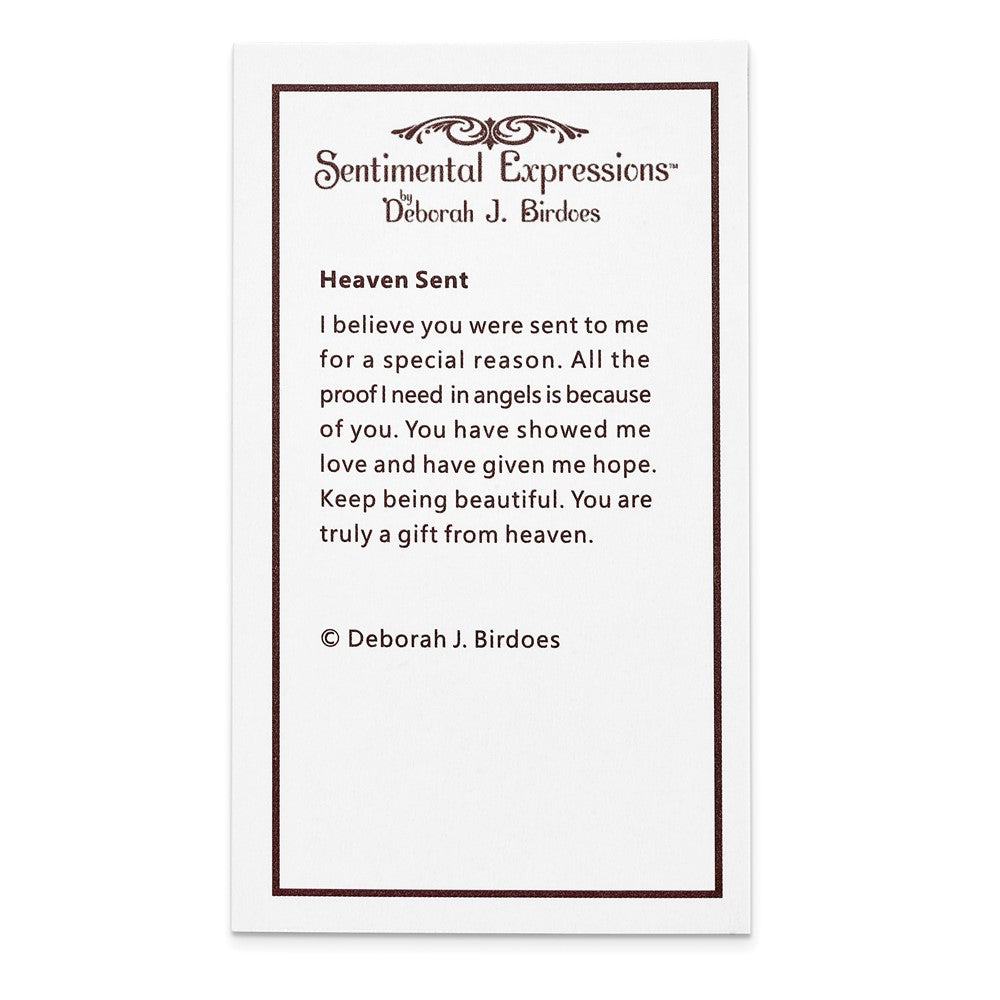 Sentimental Expressions Sterling Silver Rhodium-plated CZ Heaven Sent Wing 22in Necklace 18 Inches