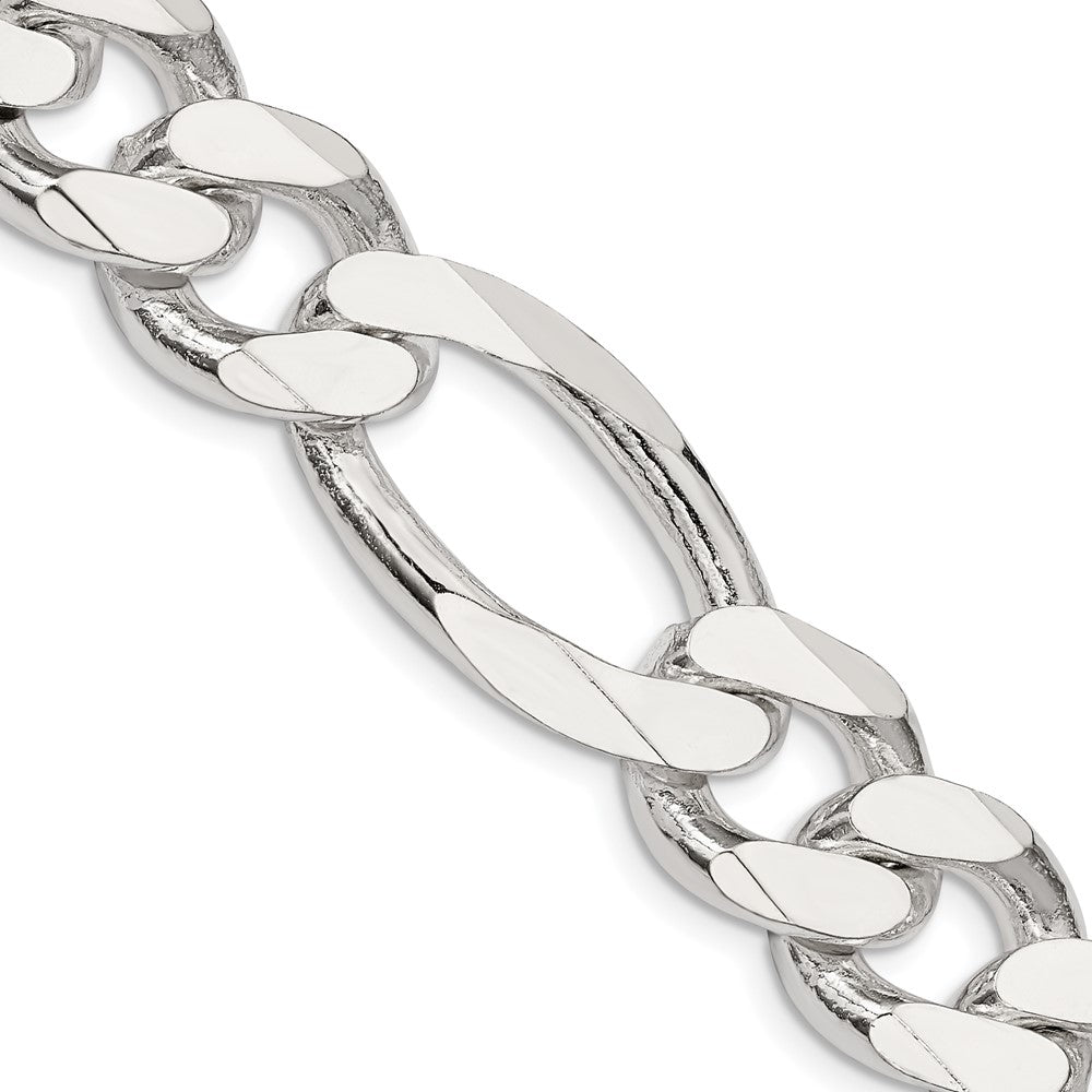 Sterling Silver 15mm Figaro Chain 24 Inches