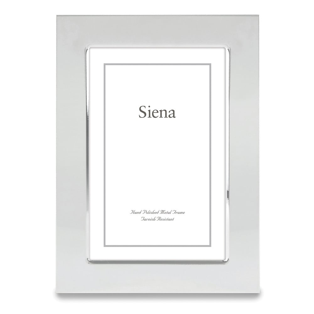 Siena Flat Plain Frame Silver 4x6