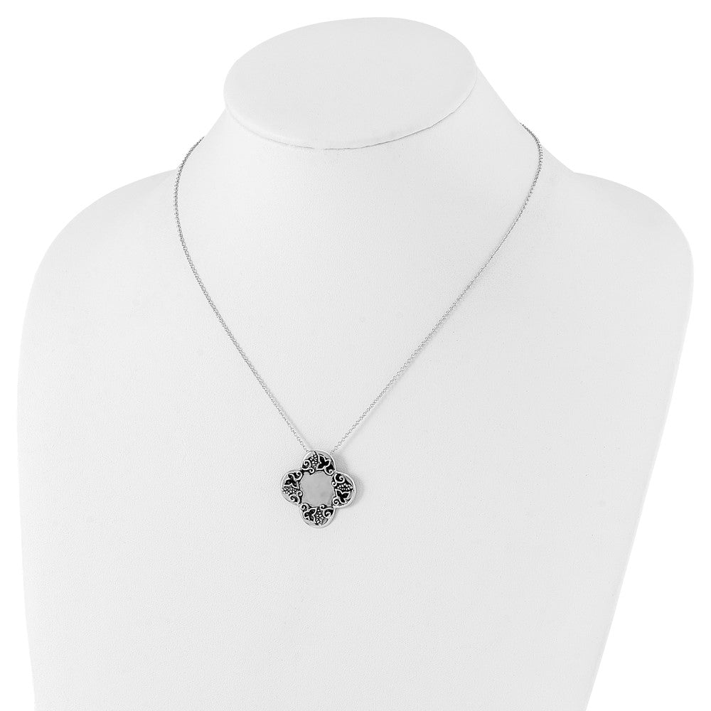 Sentimental Expressions Sterling Silver Polished & Antiqued Dieters Cross Necklace