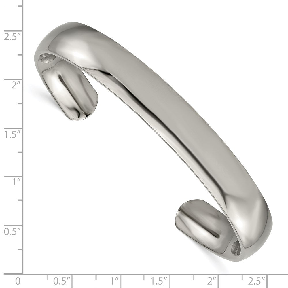 Titanium Polished Cuff Bangle 7 inches