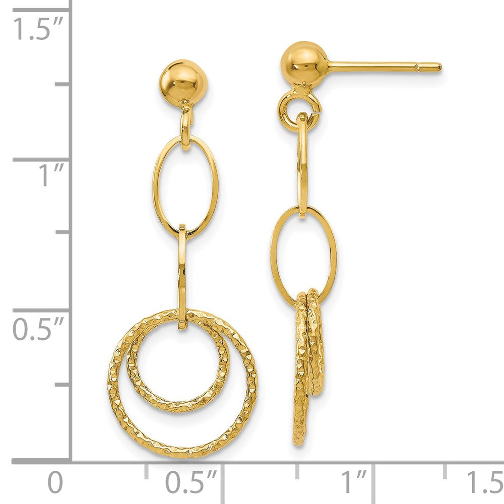 10K Post Dangle Earrings
