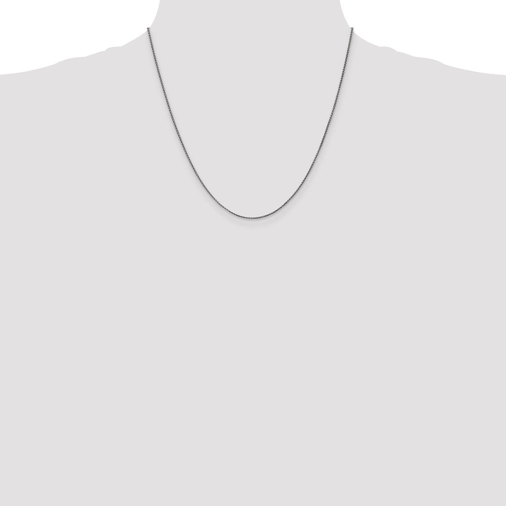10k White Gold 1.25mm D/C Spiga Chain