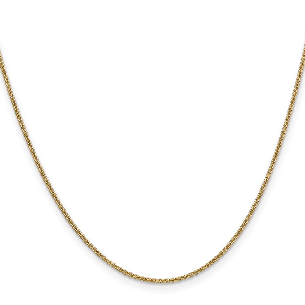 10k 1.4mm Round Open Link Cable Chain Anklet