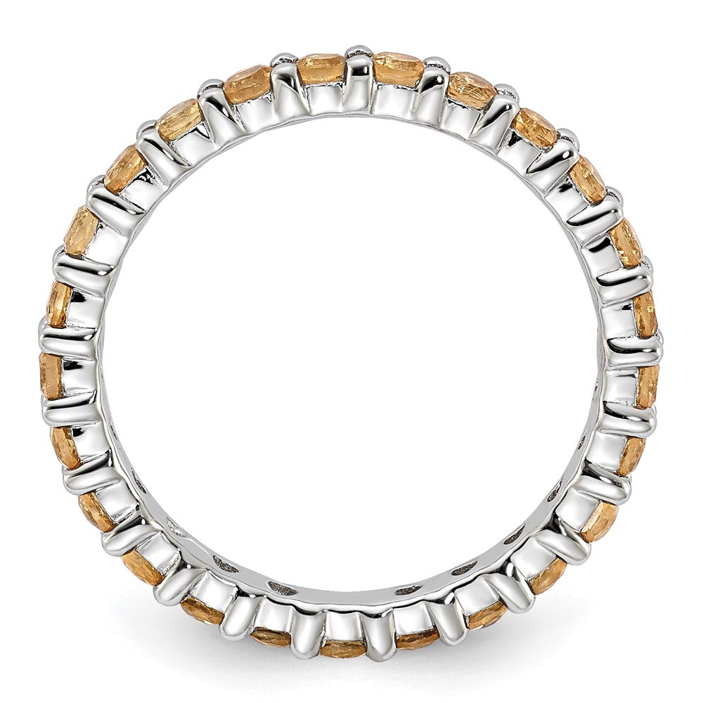 Sterling Silver Stackable Expressions Citrine Ring