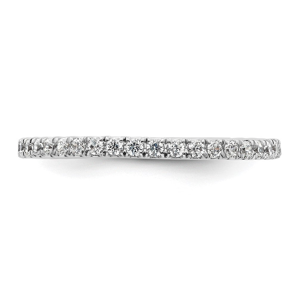 True Origin 14K White Gold 1/2 carat Lab Grown Diamond VS  D E F  Size 8 Eternity Band