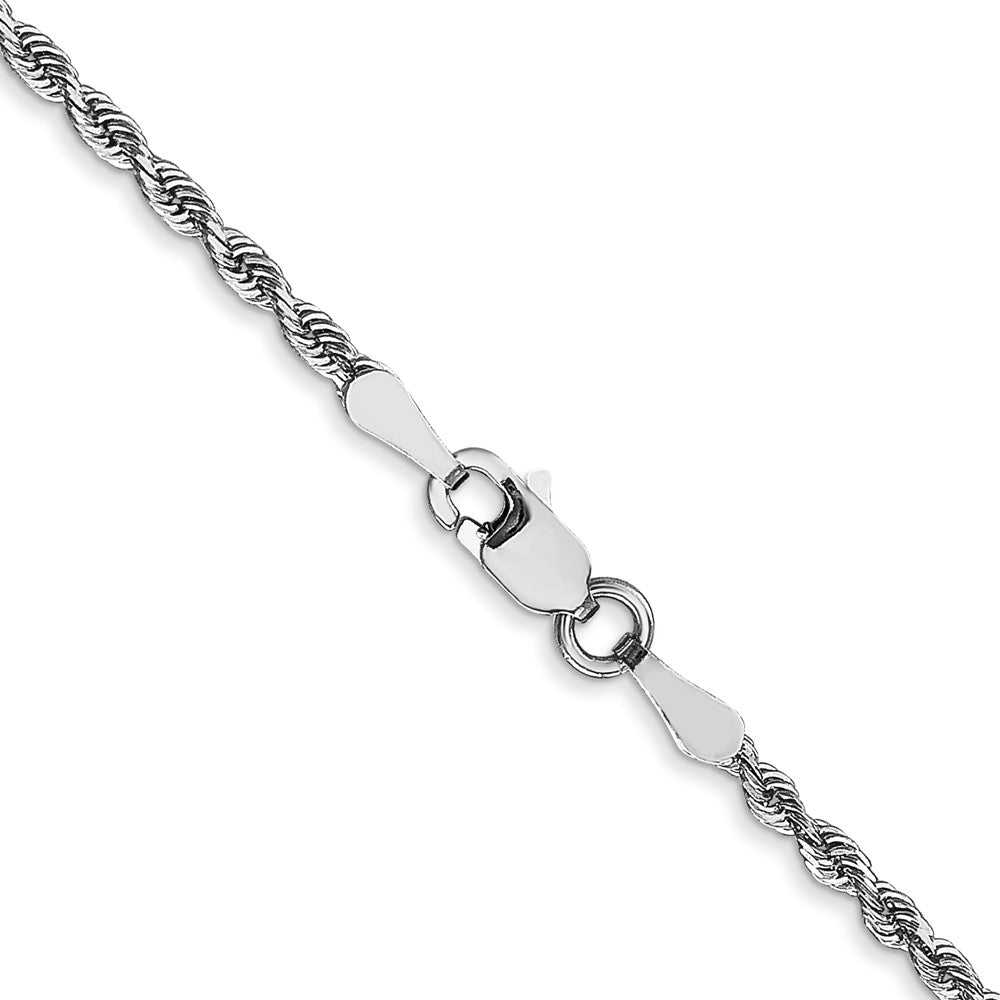10k White Gold 2mm Diamond Cut Quadruple Rope Chain
