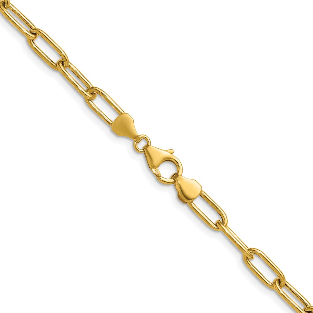 14k 4.5mm Semi-Solid Paperclip Chain