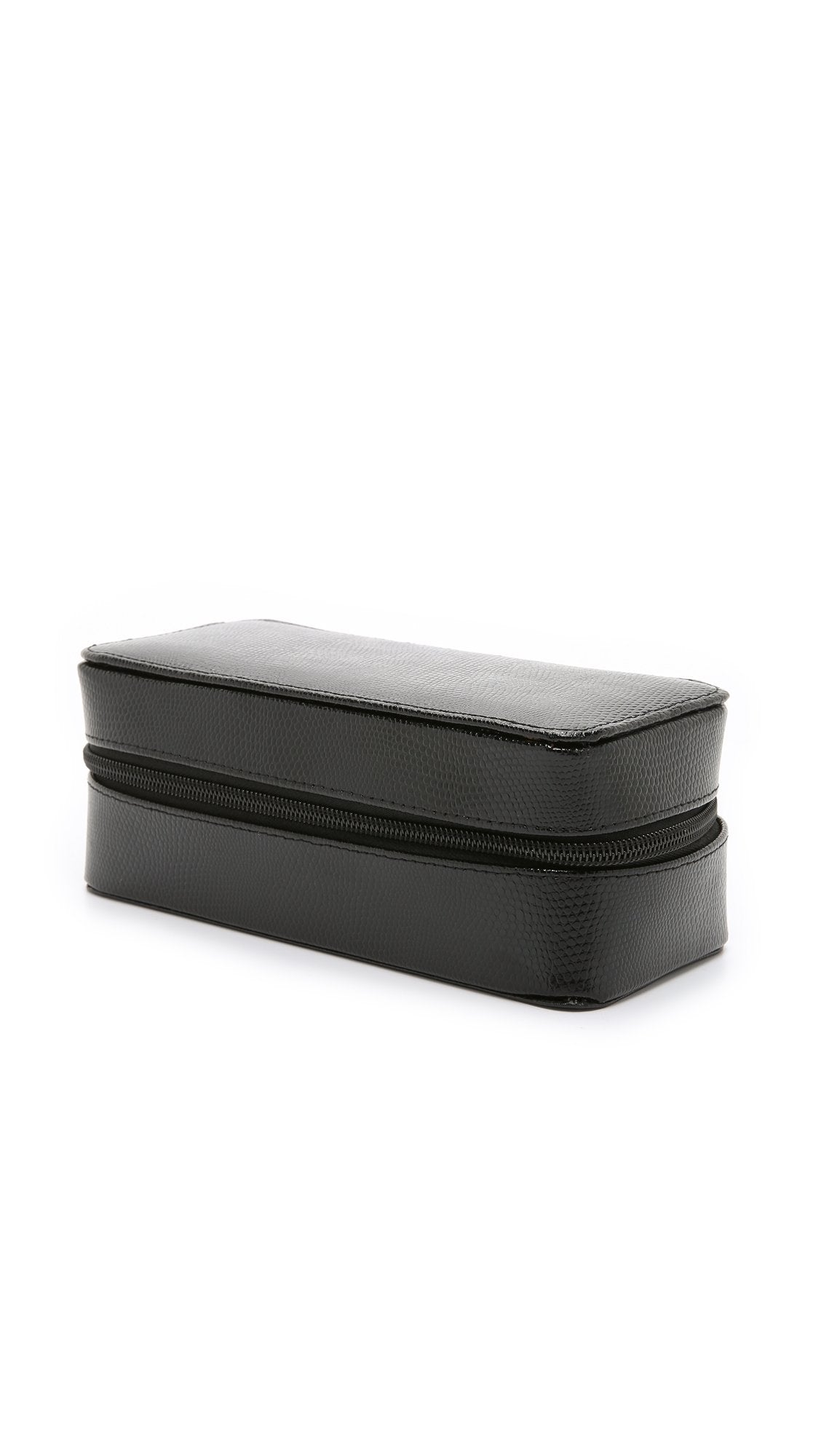Bey-Berk International BB676BLK Black Lizard Leather Watch & Bracelet Case