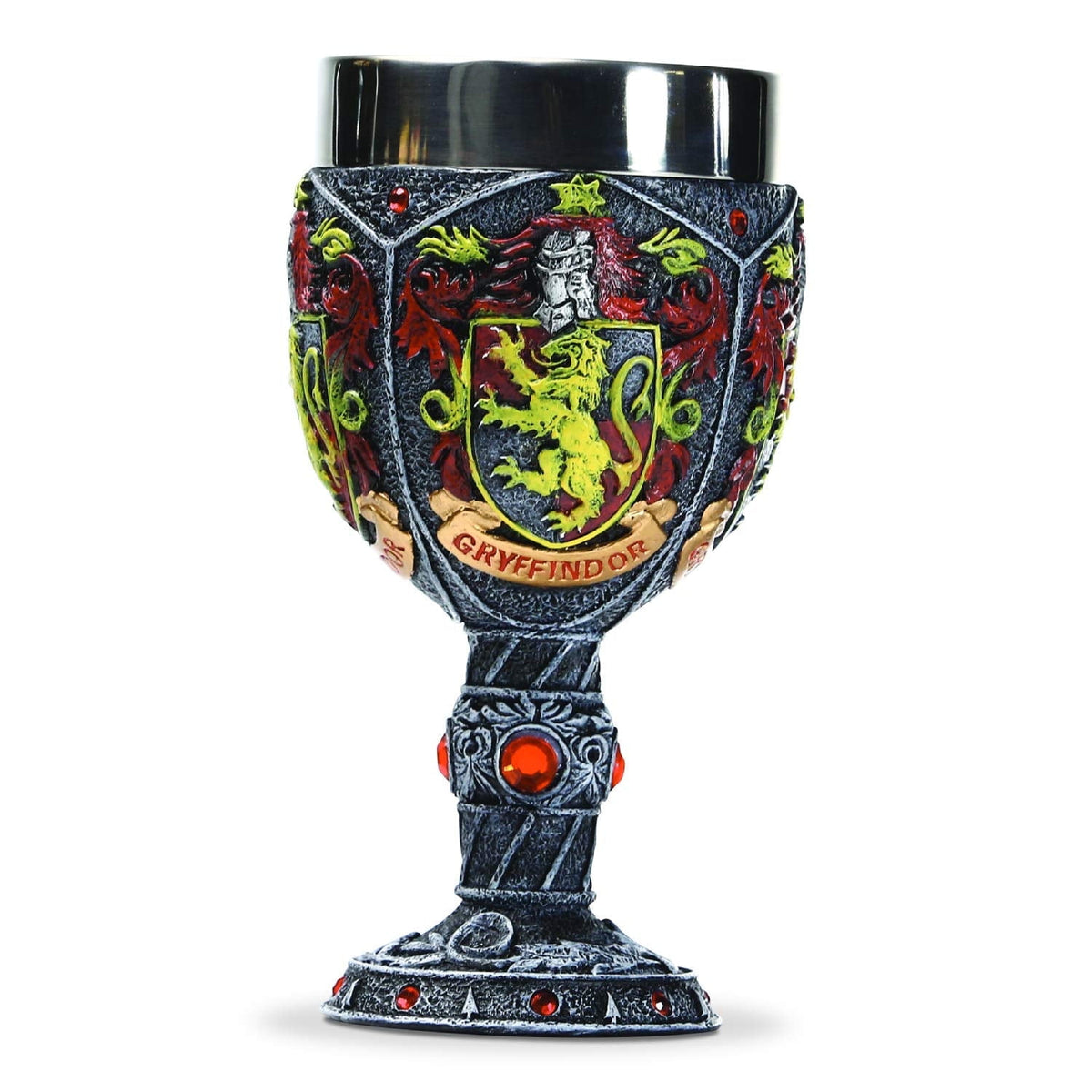 Wizarding World of Harry Potter Gryffindor Decorative Stainless Steel Resin Goblet 7in H