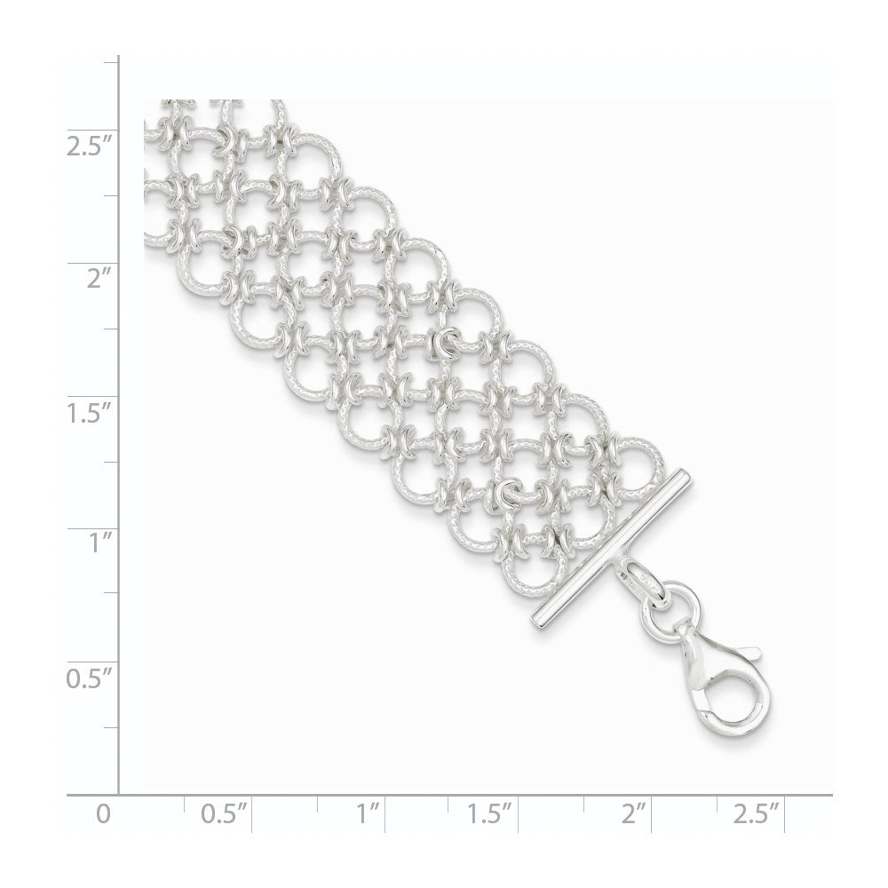 Sterling Silver Multi-Link Bracelet 7.5 inches