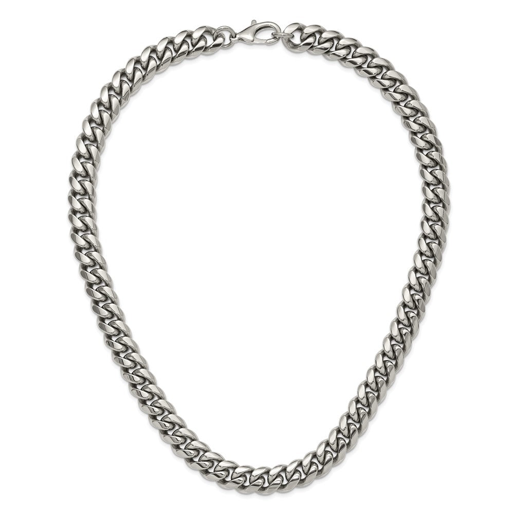 Stainless Steel Polished 14mm 24in Curb Link Necklace