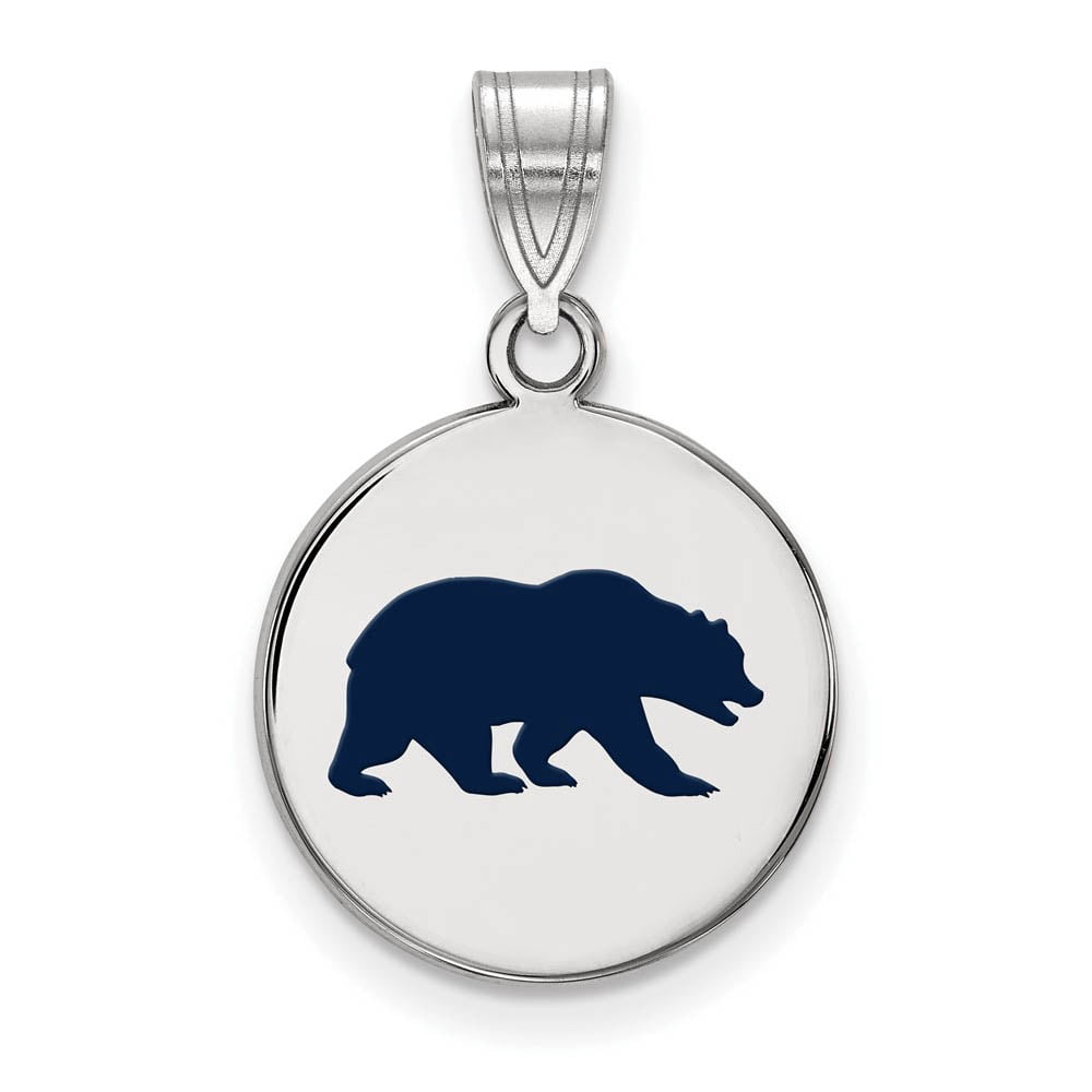 LogoArt SS050UCB Sterling Silver University of California Berkeley Medium Enameled Disc Pendant