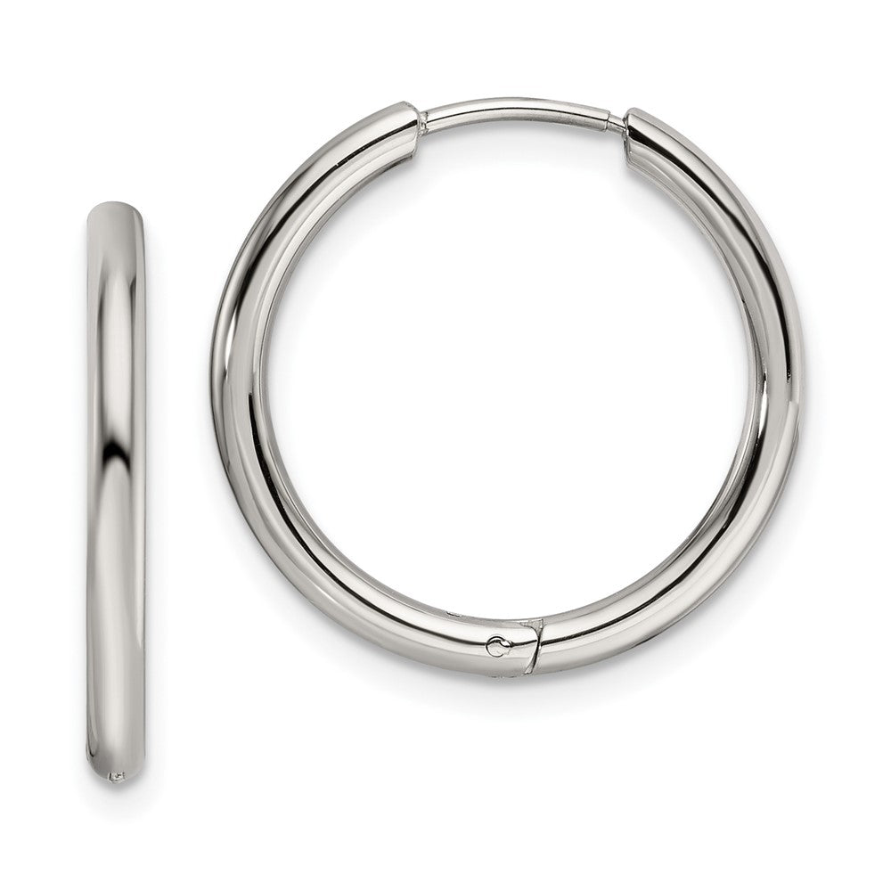 Stainless Steel Polished 2mm Endless Hinged Hoops