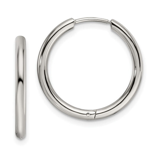 Stainless Steel Polished 2mm Endless Hinged Hoops