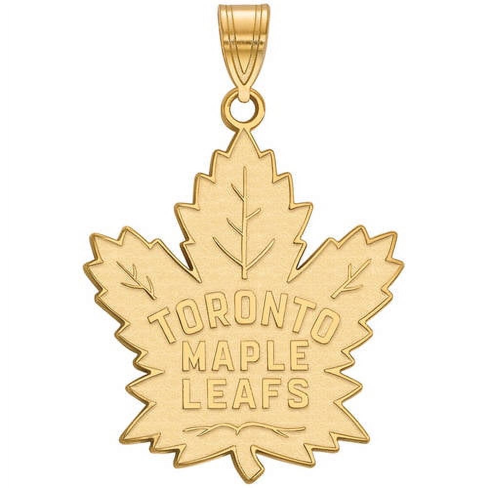 LogoArt 10K Yellow Gold NHL LogoArt Toronto Maple Leafs XL Pendant