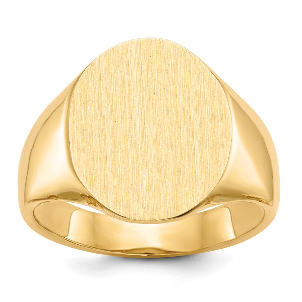 10k 16.0x14.0mm Open Back Men's Signet Ring