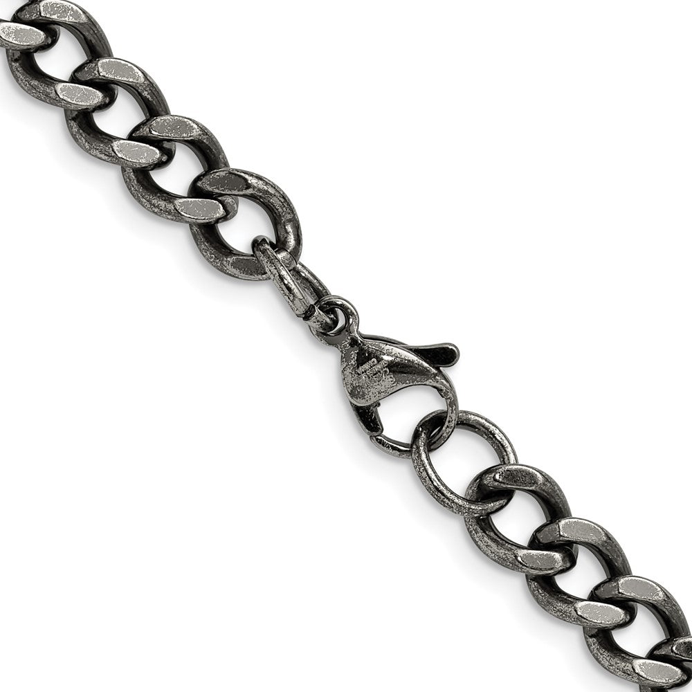 Stainless Steel Antiqued 6.7mm 20in Curb Chain
