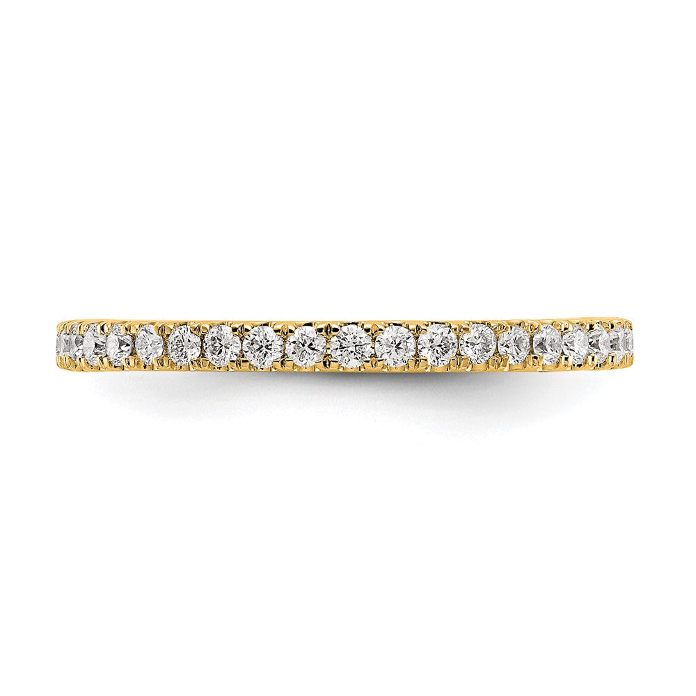 14k 1/2 carat Lab Grown Diamond VS/SI+ G+ Size 7 Shared Prong Eternity Band