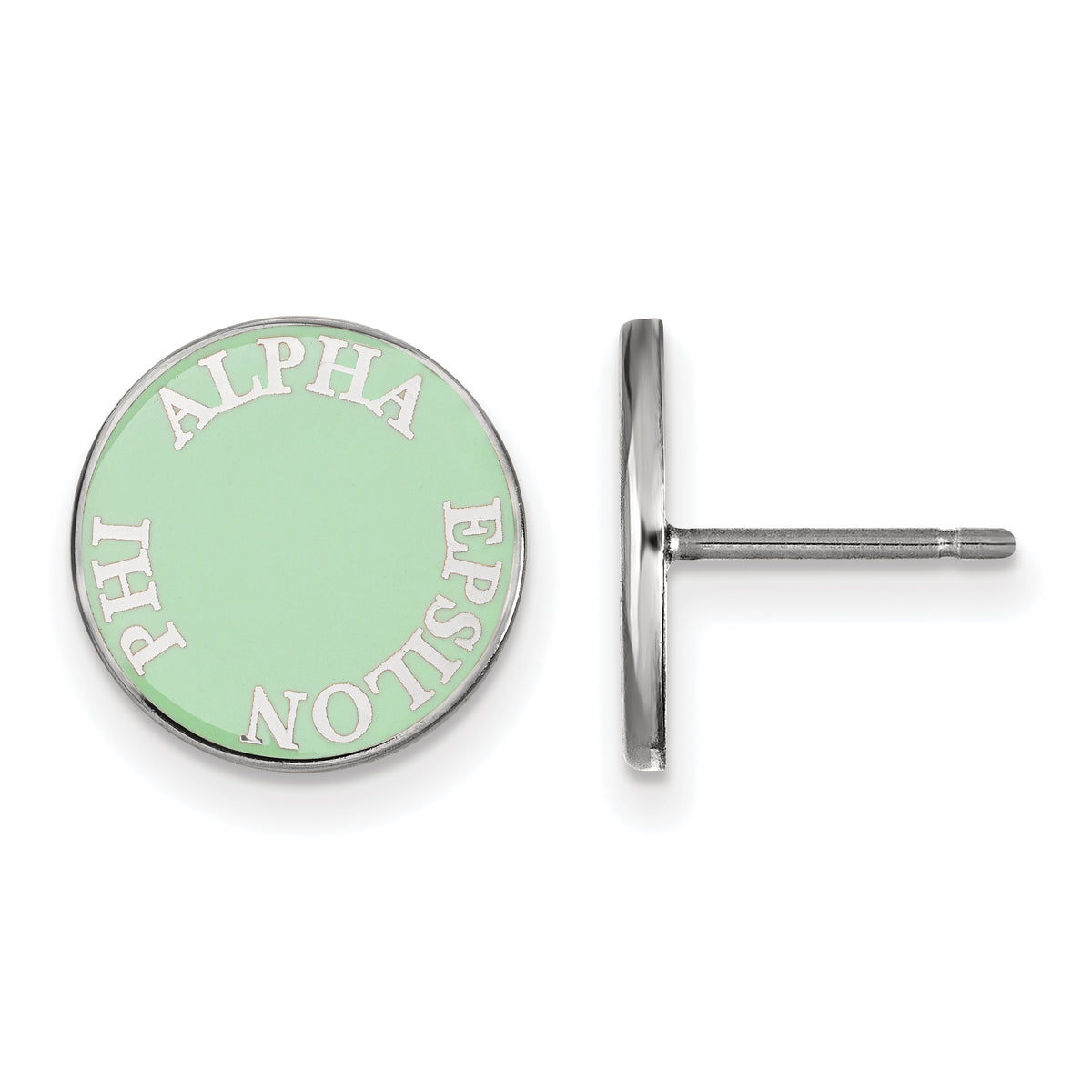 Sterling Silver Official Licensed Greek Sororities Alpha Epsilon Phi Enameled Post Earrings