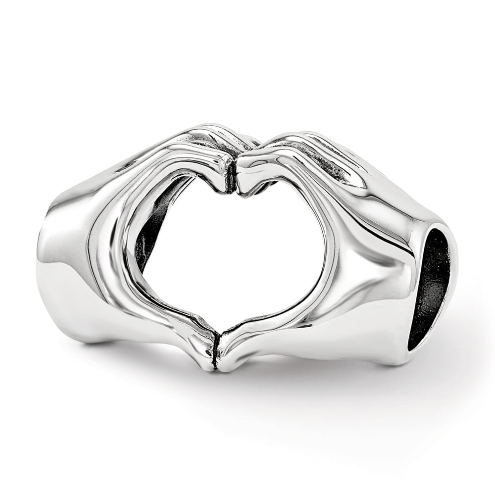 Sterling Silver Reflections Heart Hands Bead