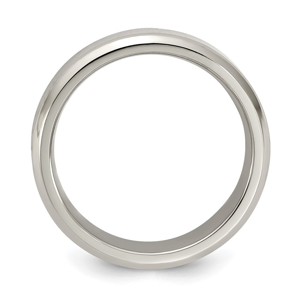 Edward Mirell Titanium Brushed/Polished Beveled Edge 5mm Band Size 7