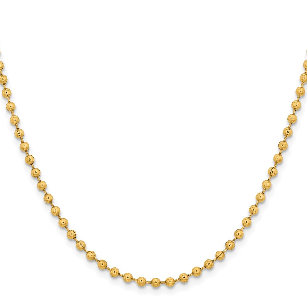 Stainless Steel Polished Yellow IP-plated 3mm 24in Ball Chain