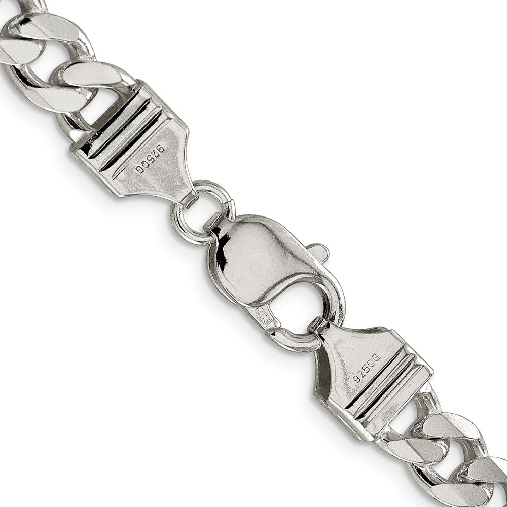 Sterling Silver 8.3mm Curb Chain 22 Inches