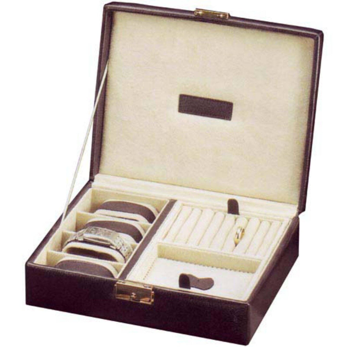 Bey-Berk 4-Watch Case  Valet | Brown Leather | BB533BRW